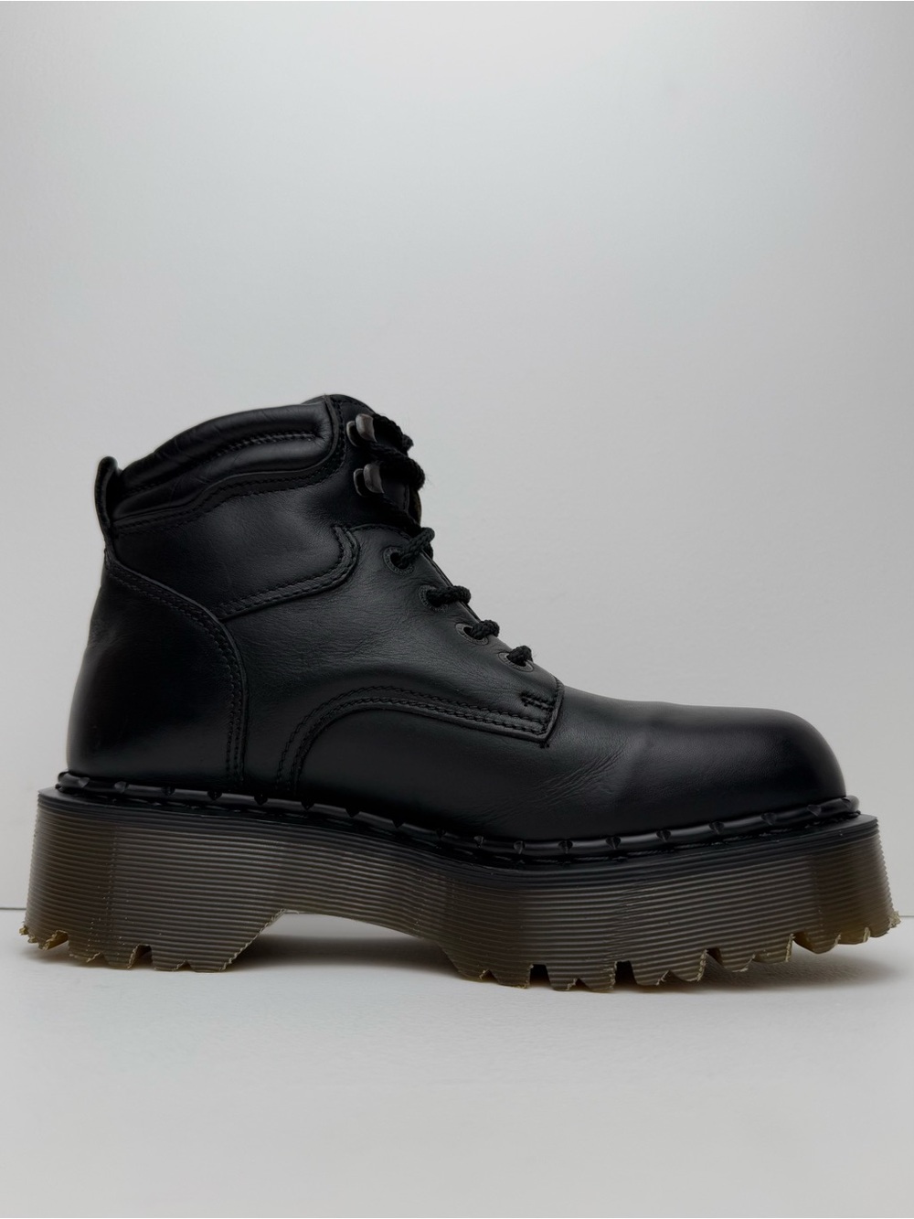 Dr. Martens Boots Vintage England Envy Black Greasy Leather MIE Platforms UK 6 - Picture 6 of 16